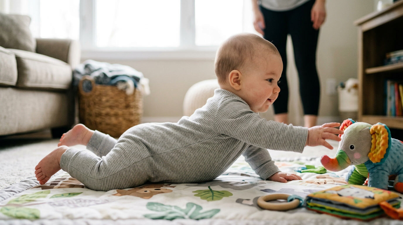 Physical Development: Rolling, Reaching, and Building Core Strength